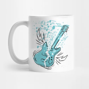 Guitar Musical Notes Mug